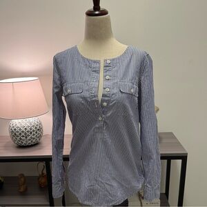 Vineyard Vines Blue & White Striped Popover Top – Size 00